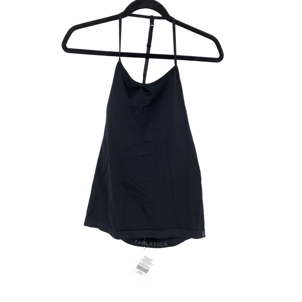 Fabletics Mandy Seamless Tank Top Womens Sz XL Black T-Back NEW
